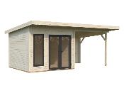 Studio de jardin Palmako Aurelia 8,4 + 7,9 m² bois naturel non traité