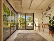 Studio de jardin Palmako ANDREA 11,2 + 7,9 m² – Portes coulissantes aluminium