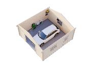 Garage Palmako Roger 27.7 M² 70 mm sans porte de façade