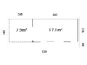 Abri de jardin Andrea 17,1+7,9 m² Slide Plus - Palmako 