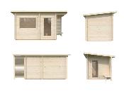 Sauna de jardin Palmako SANNA 6,8 m² bois 44 mm 