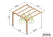 Pergola adossée CALAIS 300x300cm