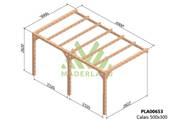 Pergola adossée CALAIS 500x300cm