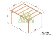 Pergola adossée LE MANS 400x300cm