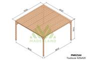 Pergola avec toit TOULOUSE 420x420cm
