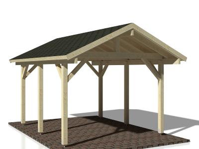 CARPORT ROBERT 11.7 - Bois Naturel non - traité 