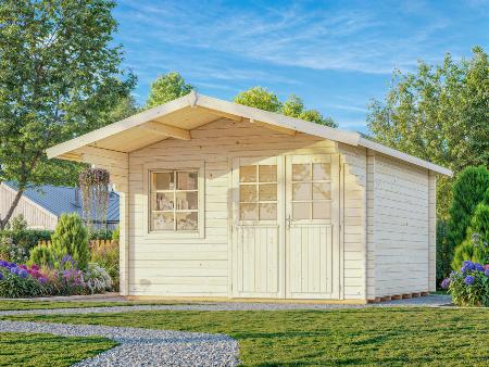 Abri de jardin SALLY 12.3 m² 44 mm - avec plancher bois