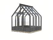 Serre de jardin bois EMILIA 5.4 m² traité autoclavecl. 4 - verre trempé 4 mm