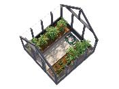 Serre de jardin bois EMILIA 5.4 m² traité autoclavecl. 4 - verre trempé 4 mm