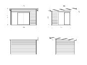 Studio de jardin Palmako Andrea 11,2 m² (Slide / Slide Plus)