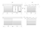 Studio de jardin Palmako Aurelia 8,4 + 7,9 m² bois naturel non traité