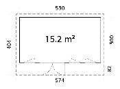Studio de jardin Palmako Aurelia 15,2 m² traité marron