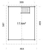 Chalet Bois Kendra 18,4 m² - Madriers 70mm, Double Vitrage - Qualité Nordique