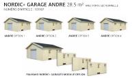 GARAGE ossature bois - NORDIC - ANDRE 44.7 M²- avec porte sectionnelle