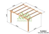 Pergola adossée VERSAILLES 400x300cm