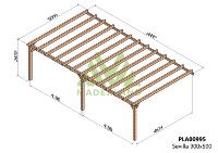 PERGOLA SEVILLA - 45 m - Adossable -Dim(cm): 900 x 500