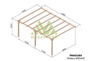 Pergola adossée ORLÉANS 600x420cm