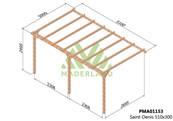 Pergola adossée SAINT-DENIS 510x300cm