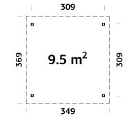 PERGOLA PAULA 9.5 M² - Traité autoclave Gris 