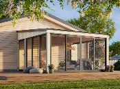 Jardin d’hiver bois Palmako LUMI 16,6 m² – Baies vitrées aluminium