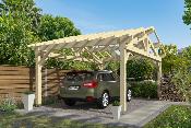 Carport double pentes 6,5 x 4,5 m en Epicéa traité