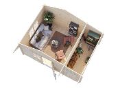 Abri de jardin EMMA 14.2 m² - avec plancher bois