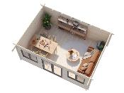 Studio de jardin Palmako Lisandra 19,4 m² bois naturel non traité