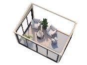 Jardin d’hiver bois PALMAKO LUMI 11,6 m² 