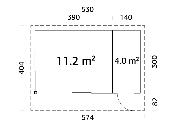 Andrea 15,2 m² Slide – Bois naturel – Palmako