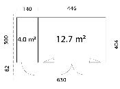Studio de jardin Palmako Aurelia 16,7 m² bois naturel non traité