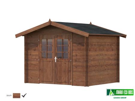 Abri de jardin bois traité autoclave classe 4 - VALENTINE 6.1 m² - 28 mm