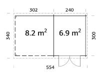 ABRIS DE JARDIN ELLA 6.9 + 8.2 m²