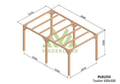 Pergola TOULON 500x300cm