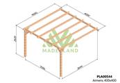 Pergola adossée AMIENS 400x400cm
