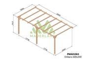 Pergola adossée ORLÉANS 600x300cm