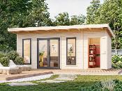 Studio de jardin Palmako Aurelia 16,7 m² bois naturel non traité