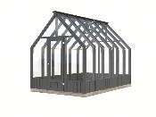Serre de jardin Emilia 8.2 m² en bois traité autoclave et verre trempé 4 mm
