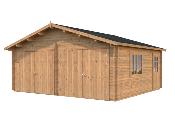 GARAGE PALMAKO ROGER 28.4 M� 44 mm AVEC DOUBLE PORTE EN BOIS