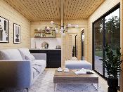 Chalet Bois Cecilia 21,8 m² - Madriers 70mm, Épicéa Nordique