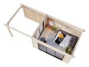 Chalet Bois 11,2+8,2 m² Grace Slide Plus - Porte Coulissante & Plancher Inclus