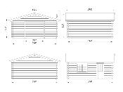 Garage Palmako Roger 27.7 M² 70 mm sans porte de façade