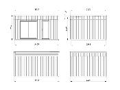 Maison miniature bois Palmako Johanna 19,4 m² – Toit plat – Panneaux ossature