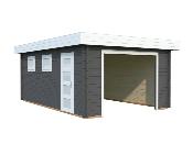 Garage RASMUS 19 m² 44 mm sans porte de Façade