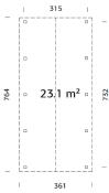Carport bois Palmako ROBERT 23,1 m²