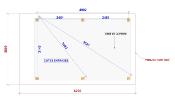 Carport toit plat 3.8 x 6.2 m en Douglas