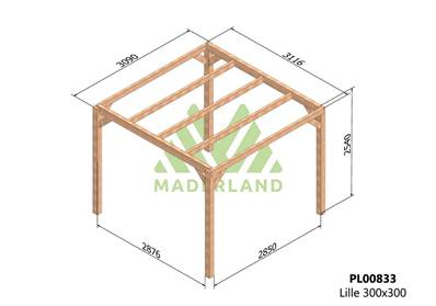 Pergola LILLE 300x300cm