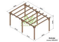 PERGOLA LINARES - 24 m² - Autoportée -Dim(cm): 600 x 400