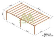 Pergola adossée AVIGNON 900x500cm