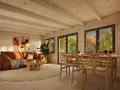 Studio de jardin Palmako Lisandra 19,4 m² bois naturel non traité