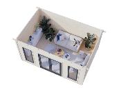 Studio de jardin bois Aurelia 12,7 m² 44 mm – Palmako